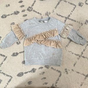 Calvin Klein toddler girls ruffle sweater sz 24m